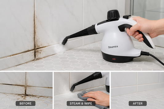How to Clean Bathroom Grout with a Handheld Steam Cleaner