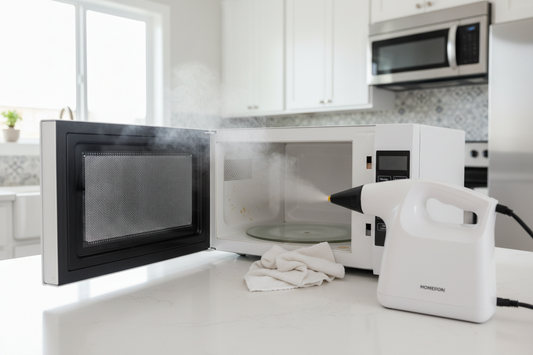 How to Clean a Microwave with a Handheld Steam Cleaner